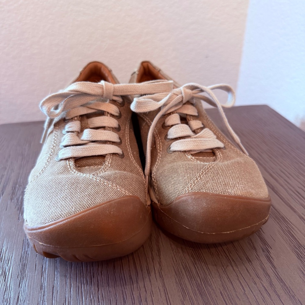 Keen Presidio Canvas Sneakers Tan Khaki Lace Up Shoes 1026098 Womens 8 - Picture 6 of 7